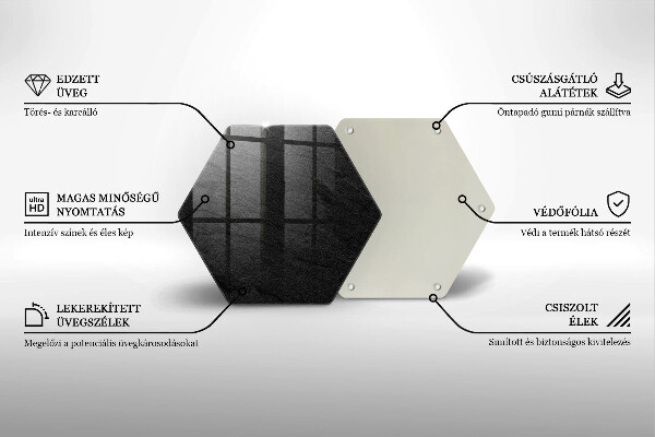 Tocător sticlă Textura de piatră