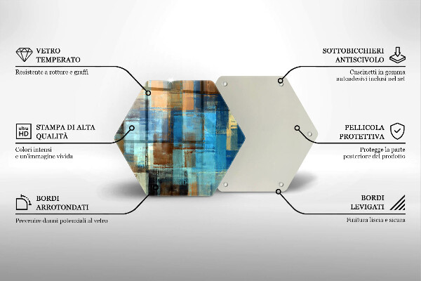 Tocător sticlă Fundal pictat