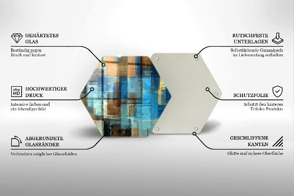 Tocător sticlă Fundal pictat