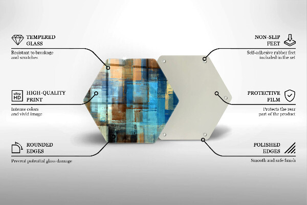 Tocător sticlă Fundal pictat