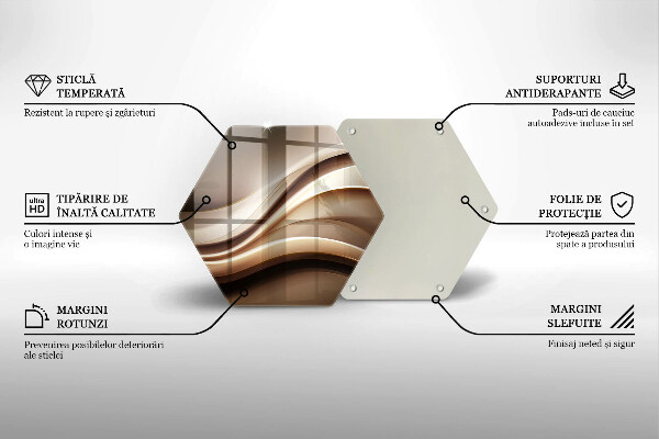 Tocător de bucătărie Abstracție linii blânde