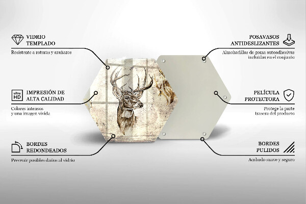 Tocător de bucătărie Ilustrație de animale de cerb