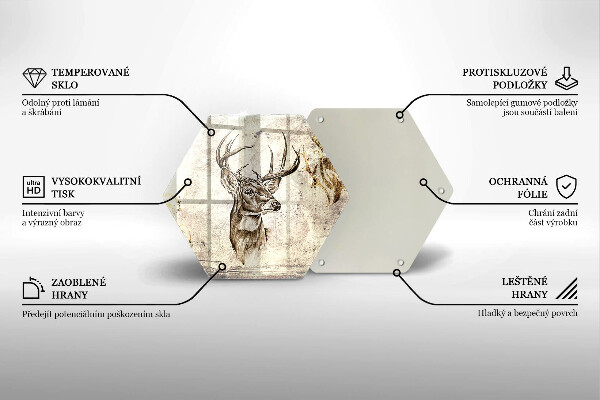 Tocător de bucătărie Ilustrație de animale de cerb