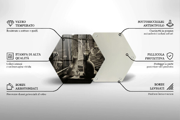 Tocător de bucătărie Orașul pisicilor și fereastra