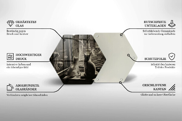 Tocător de bucătărie Orașul pisicilor și fereastra