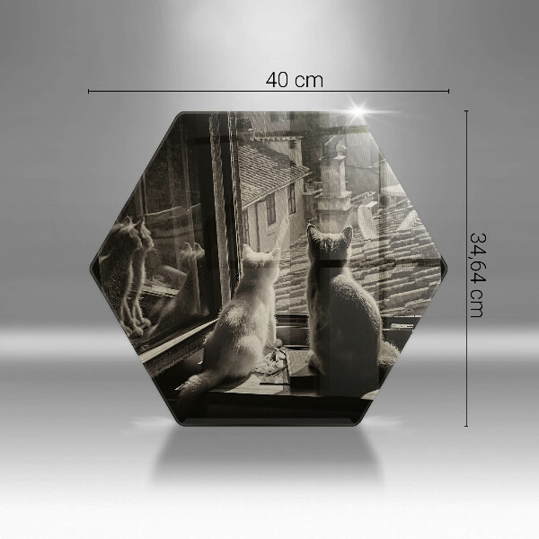 Tocător de bucătărie Orașul pisicilor și fereastra