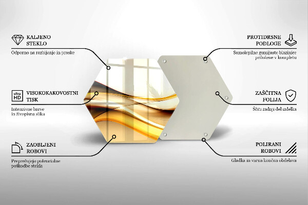 Tocător de bucătărie Linii de fum abstracte