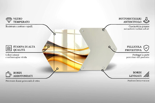 Tocător de bucătărie Linii de fum abstracte