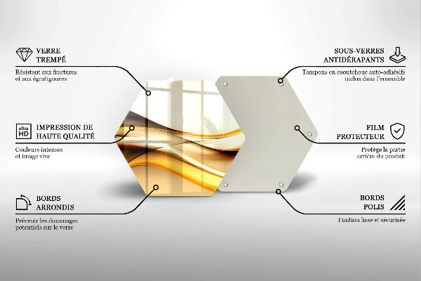 Tocător de bucătărie Linii de fum abstracte