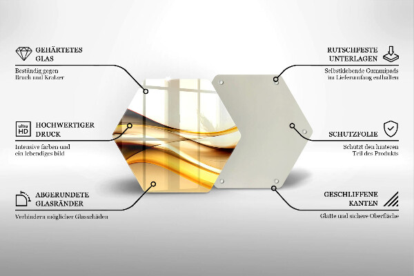 Tocător de bucătărie Linii de fum abstracte