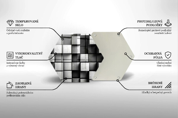 Tocător de bucătărie Pătrate 3D abstracte