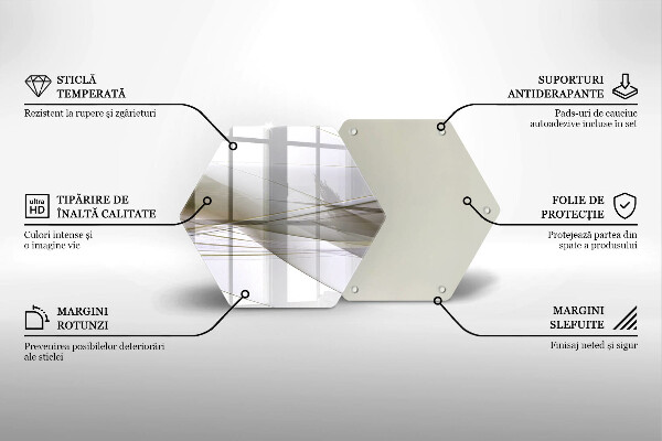 Tocător de bucătărie Design cu linii abstracte