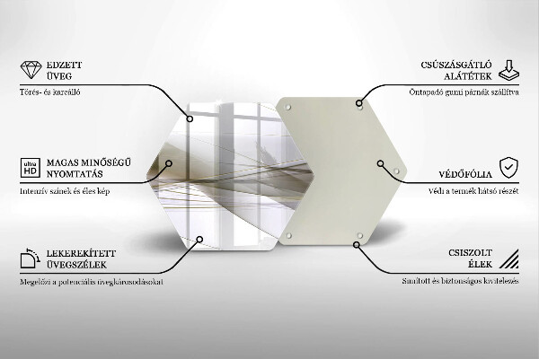 Tocător de bucătărie Design cu linii abstracte