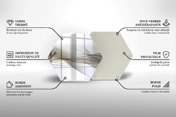 Tocător de bucătărie Design cu linii abstracte