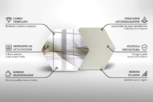 Tocător de bucătărie Design cu linii abstracte