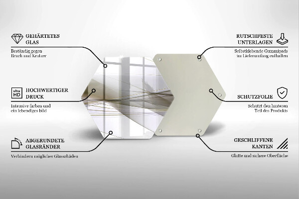 Tocător de bucătărie Design cu linii abstracte