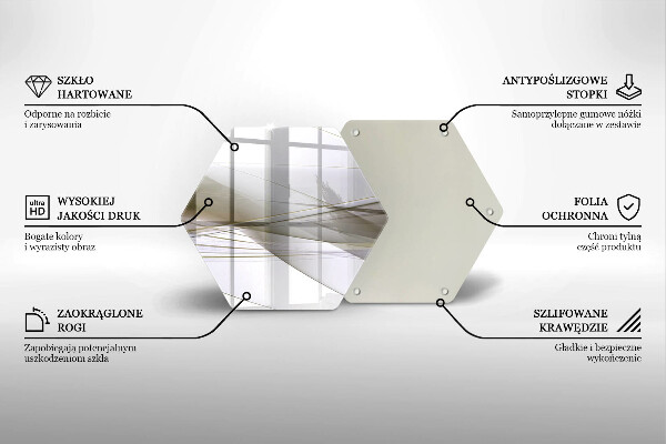 Tocător de bucătărie Design cu linii abstracte