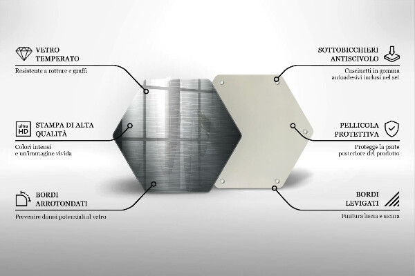 Tocător de bucătărie Textura metalică