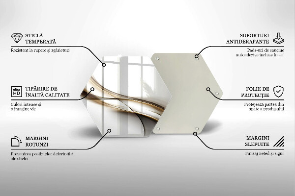 Tocător de bucătărie Abstracția liniilor moi