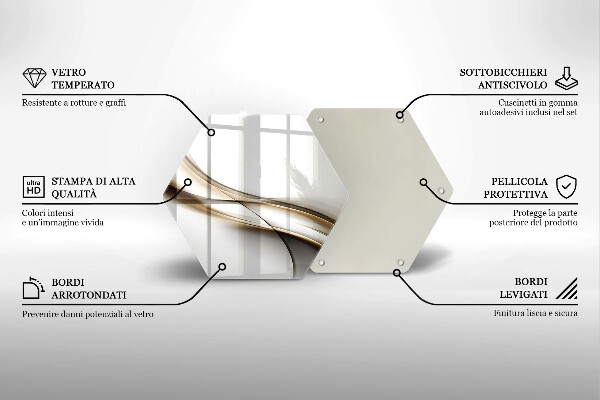 Tocător de bucătărie Abstracția liniilor moi