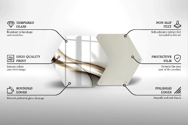 Tocător de bucătărie Abstracția liniilor moi