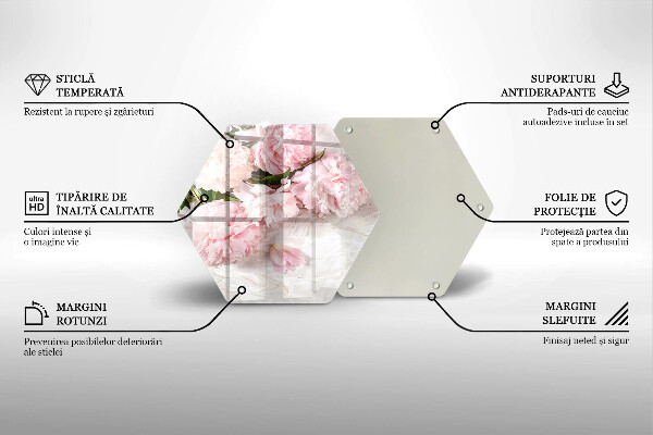 Tocător de bucătărie Flori delicate de trandafiri