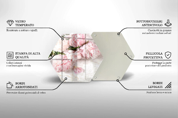 Tocător de bucătărie Flori delicate de trandafiri