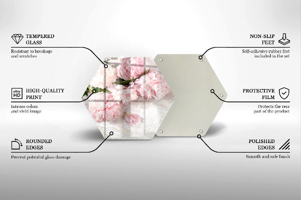 Tocător de bucătărie Flori delicate de trandafiri