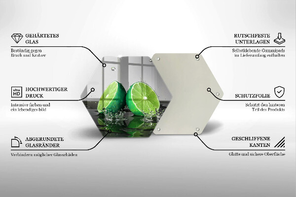 Tocător de bucătărie Lime suculente și apă