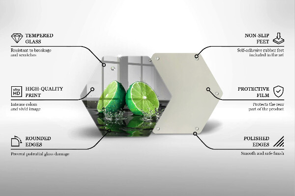 Tocător de bucătărie Lime suculente și apă