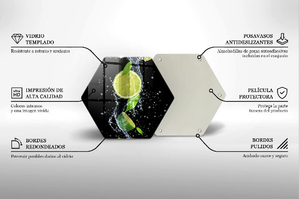 Tocător de bucătărie Lime suculente în apă