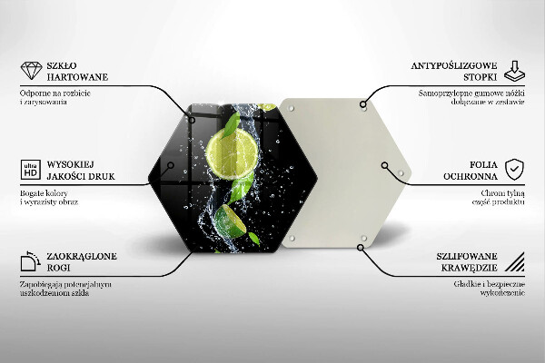 Tocător de bucătărie Lime suculente în apă