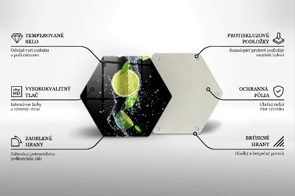 Tocător de bucătărie Lime suculente în apă