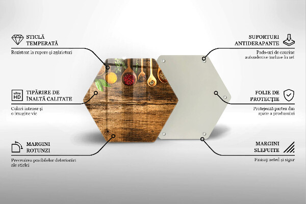 Tocător de bucătărie Linguri de lemn de condimente