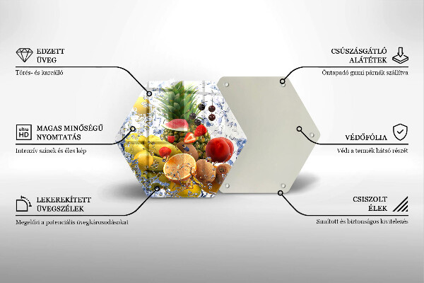Tocător de bucătărie Fructe suculente și apă