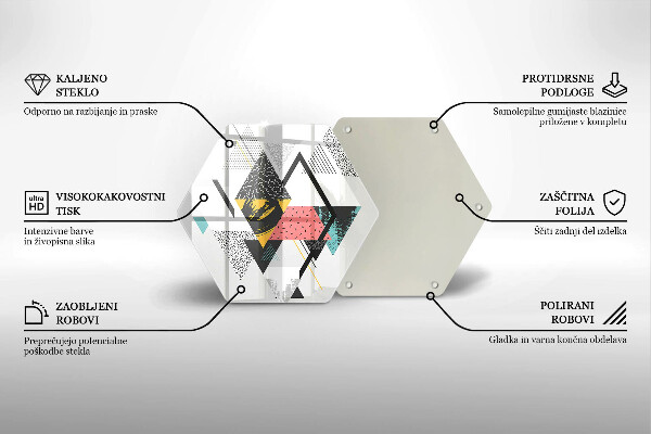 Tocător de bucătărie Triunghiuri abstracte