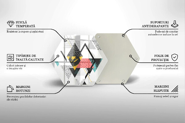 Tocător de bucătărie Triunghiuri abstracte
