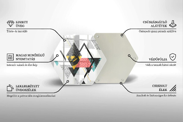 Tocător de bucătărie Triunghiuri abstracte