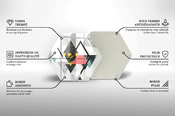 Tocător de bucătărie Triunghiuri abstracte