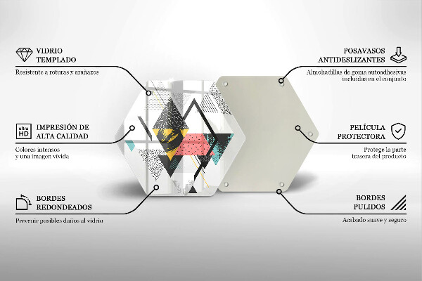 Tocător de bucătărie Triunghiuri abstracte