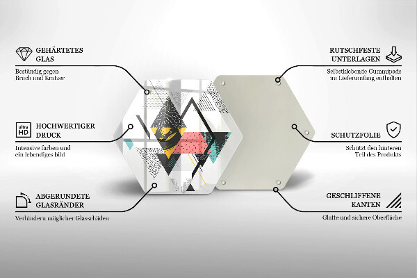 Tocător de bucătărie Triunghiuri abstracte