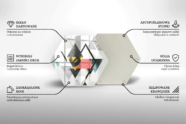 Tocător de bucătărie Triunghiuri abstracte