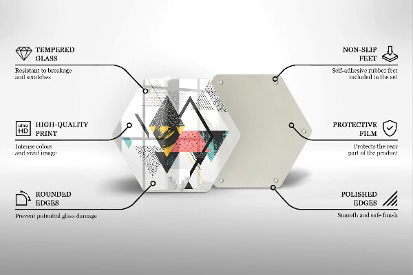 Tocător de bucătărie Triunghiuri abstracte