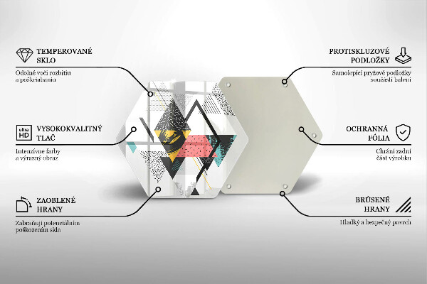 Tocător de bucătărie Triunghiuri abstracte