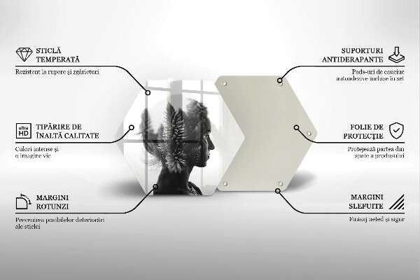 Tocător de bucătărie Femeie și pădure