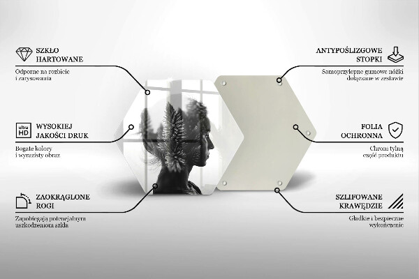 Tocător de bucătărie Femeie și pădure