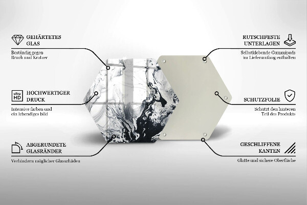 Tocător de bucătărie Abstracția cernelii