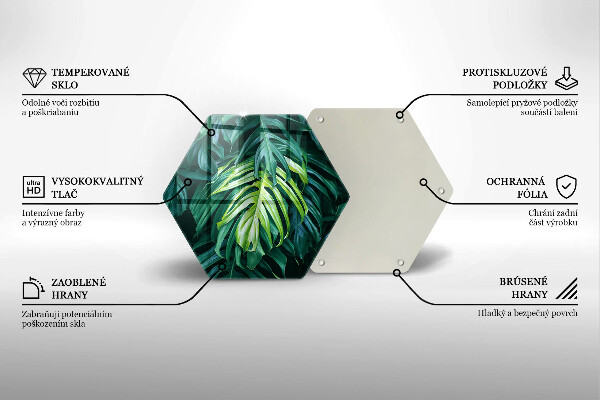 Tocător de bucătărie Frunze de monstera sălbatică