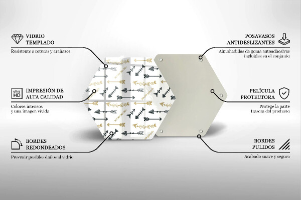 Tocător de bucătărie Model de săgeți Boho