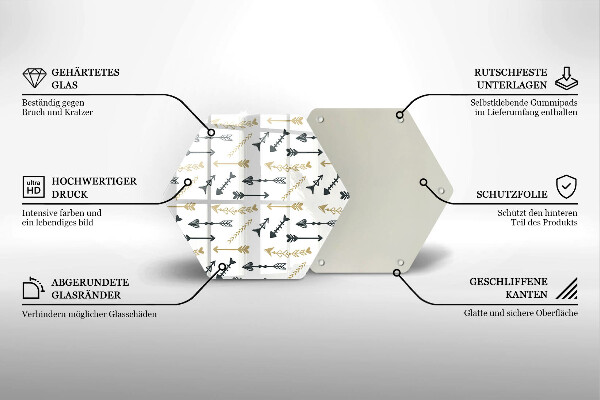 Tocător de bucătărie Model de săgeți Boho